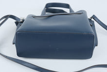 Load image into Gallery viewer, Michael Kors Navy Blue Pebbled Leather Belted Satchel Crossbody Bag
