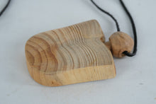 Load image into Gallery viewer, Hand-Carved Folk Art Wooden Pendant Necklace
