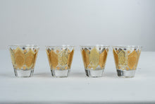 Load image into Gallery viewer, Vintage Cera Ned Harris Jeweled Pineapple Gold Rocks Glasses Set of 4
