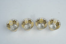 Load image into Gallery viewer, Vintage Cera Ned Harris Jeweled Pineapple Gold Rocks Glasses Set of 4
