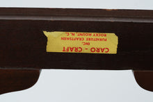 Load image into Gallery viewer, Vintage Needlepoint Footstool Mahogany Wood Floral Upholstered Ottoman
