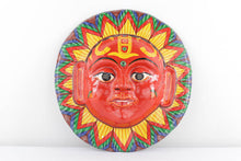 Load image into Gallery viewer, Nepalese Paper Mache Wall Hanging Mask - Red Face
