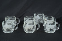 Load image into Gallery viewer, Nestle World Globe Glass Mugs Set of 7 Clear Coffee Cups 3 Inch
