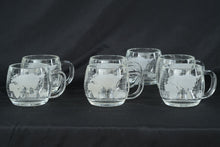 Load image into Gallery viewer, Nestle World Globe Glass Mugs Set of 7 Clear Coffee Cups 3 Inch
