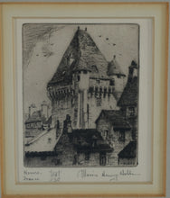 Load image into Gallery viewer, Morris Henry Hobbs Nevers France Porte du Croux Signed Etching
