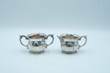 Load image into Gallery viewer, Antique Dutch Silverplate Creamer and Sugar Bowl Set Nieuw Amsterdam 1899

