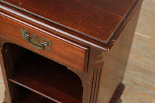 Load image into Gallery viewer, Vintage Mahogany Nightstand with Drawer &amp; Interior Shelf – 28&quot; Tall
