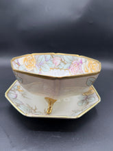 Load image into Gallery viewer, Antique Nippon Hand Painted Rose Berry Strainer Bowl Underplate Gold Trim Set
