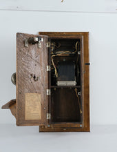 Load image into Gallery viewer, Antique Western Electric No. 1317 Type Magneto Wall Telephone – Oak Wood, Early 20th Century

