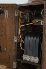 Load image into Gallery viewer, Antique Western Electric No. 1317 Type Magneto Wall Telephone – Oak Wood, Early 20th Century

