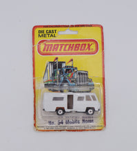 Load image into Gallery viewer, Matchbox No. 54 Mobile Home (1980 Lesney, Carded Diecast)
