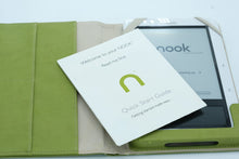 Load image into Gallery viewer, Barnes &amp; Noble Nook 1st Edition eReader with Original Lime Green Case, Quick Start Guide &amp; Power Cord – Tested Working
