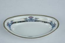 Load image into Gallery viewer, Noritake Daventry Vintage Oval Vegetable Serving Bowl Japan Blue Floral Gold Trim
