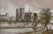 Load image into Gallery viewer, Notre Dame de Paris – Signed Original Oil on Canvas (Pre-Fire) – 42&quot; x 30&quot;
