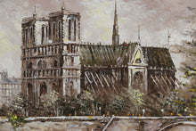 Load image into Gallery viewer, Notre Dame de Paris – Signed Original Oil on Canvas (Pre-Fire) – 42&quot; x 30&quot;
