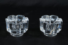 Load image into Gallery viewer, Orrefors Corona Votive Candle Holders Pair Crystal 2.5 Inch
