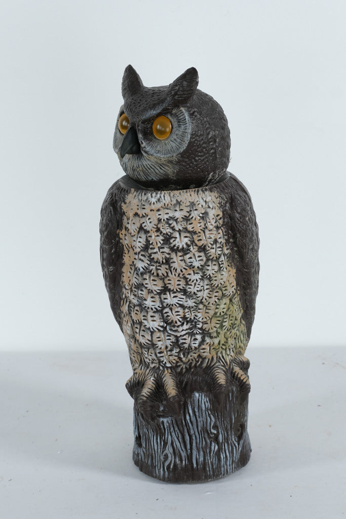 Large Plastic Owl Garden Statue – 18” Tall Realistic Outdoor Décor Figure