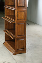 Load image into Gallery viewer, are 5 Stack Oak Barrister Bookcase with Leaded Glass Door and Globe Wernicke Style -#1- ONLINE ONLY
