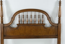 Load image into Gallery viewer, Solid Oak Queen Size Headboard with Turned Spindles and Poster Posts
