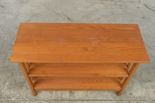 Load image into Gallery viewer, Mission Style Oak Three-Tier Console Table and Bookshelf
