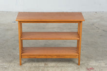 Load image into Gallery viewer, Mission Style Oak Three-Tier Console Table and Bookshelf
