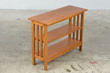 Load image into Gallery viewer, Mission Style Oak Three-Tier Console Table and Bookshelf
