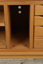 Load image into Gallery viewer, Solid Oak Computer Armoire Desk Cabinet with Pull Out Work Surface
