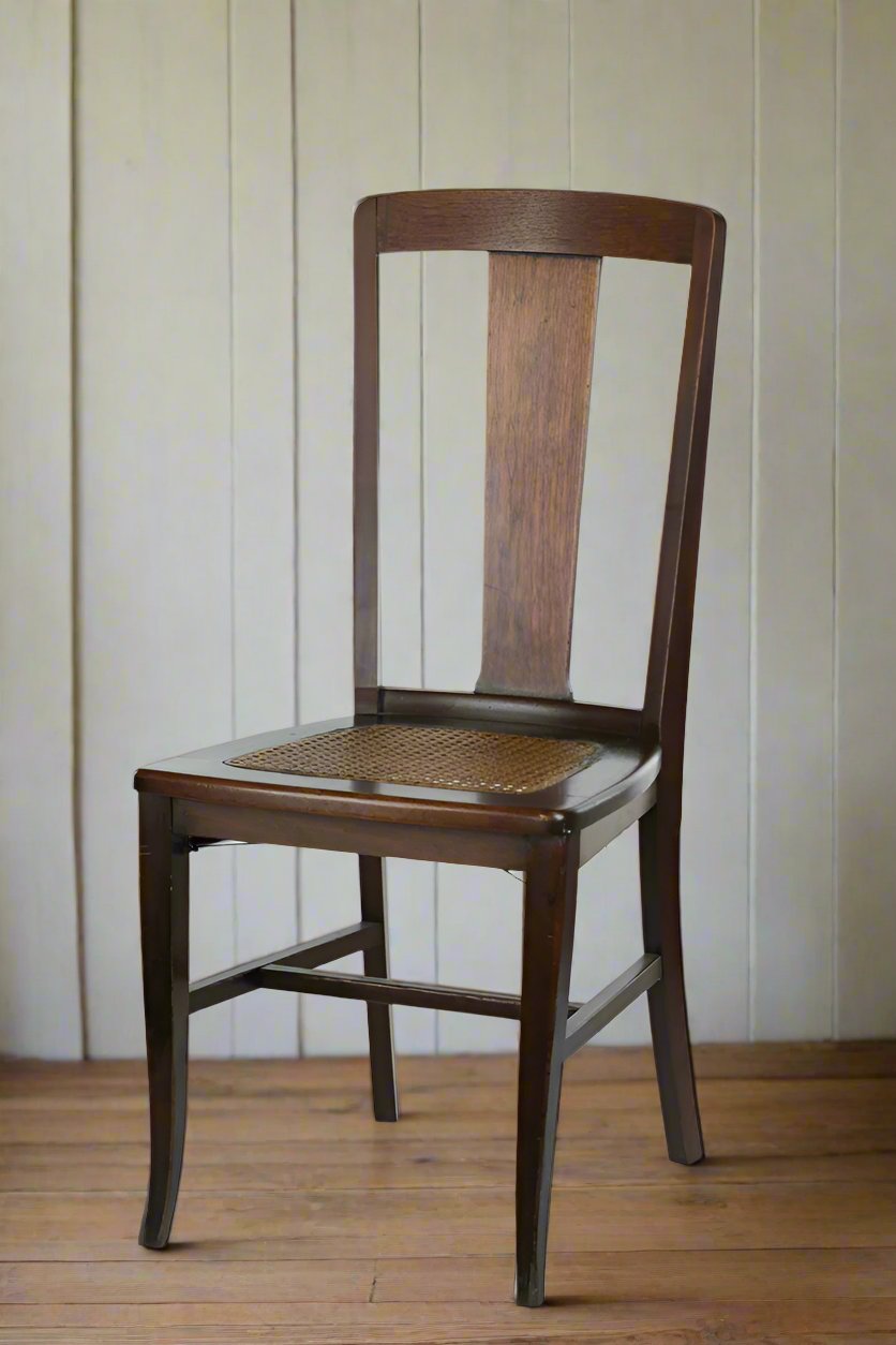 Oak Farmhouse Chair with Cane Seat