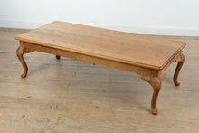 Load image into Gallery viewer, Oak Queen Anne Style Coffee Table, 54 Inch Rectangular Cocktail Table
