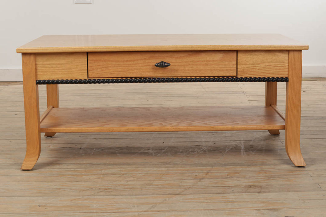 Oak Coffee Table with Rope Detail