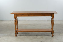 Load image into Gallery viewer, Solid Oak Traditional Console Sofa Table with Lower Shelf
