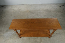Load image into Gallery viewer, Solid Oak Traditional Console Sofa Table with Lower Shelf
