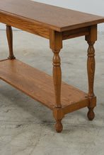 Load image into Gallery viewer, Solid Oak Traditional Console Sofa Table with Lower Shelf
