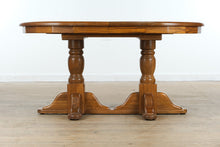 Load image into Gallery viewer, 🍽️ Carolina Oak Dining Set – Pedestal Table with Leaf &amp; 6 Chairs
