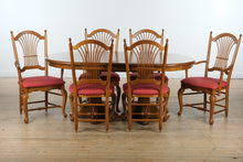 Load image into Gallery viewer, 🍽️ Carolina Oak Dining Set – Pedestal Table with Leaf &amp; 6 Chairs
