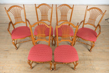 Load image into Gallery viewer, 🍽️ Carolina Oak Dining Set – Pedestal Table with Leaf &amp; 6 Chairs
