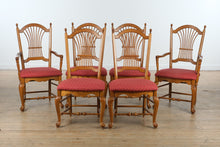 Load image into Gallery viewer, 🍽️ Carolina Oak Dining Set – Pedestal Table with Leaf &amp; 6 Chairs
