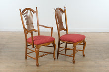 Load image into Gallery viewer, 🍽️ Carolina Oak Dining Set – Pedestal Table with Leaf &amp; 6 Chairs
