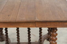 Load image into Gallery viewer, Married Oak Barley Twist Dining Table with Fixed Leaves
