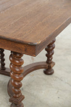 Load image into Gallery viewer, Married Oak Barley Twist Dining Table with Fixed Leaves
