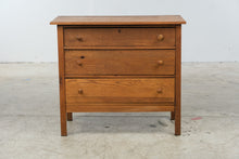 Load image into Gallery viewer, Antique Mission Arts and Crafts Oak Three Drawer Chest
