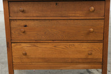 Load image into Gallery viewer, Antique Mission Arts and Crafts Oak Three Drawer Chest
