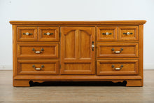 Load image into Gallery viewer, The Millstone Oak Dresser – Solid Wood – 9 Drawers + Center Cabinet
