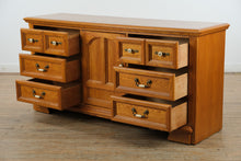 Load image into Gallery viewer, The Millstone Oak Dresser – Solid Wood – 9 Drawers + Center Cabinet
