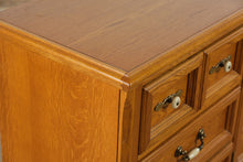 Load image into Gallery viewer, The Millstone Oak Dresser – Solid Wood – 9 Drawers + Center Cabinet
