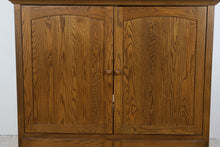 Load image into Gallery viewer, Amish Made Solid Oak Entertainment Cabinet Media Armoire

