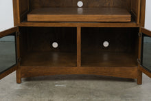 Load image into Gallery viewer, Amish Made Solid Oak Entertainment Cabinet Media Armoire
