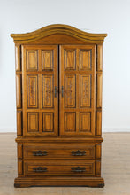 Load image into Gallery viewer, Solid Oak Gentleman’s Chest / Armoire – 40″ W x 17″ D x 74″ H
