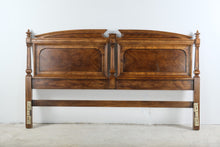 Load image into Gallery viewer, Traditional King Size Walnut Headboard with Bookmatched Panels

