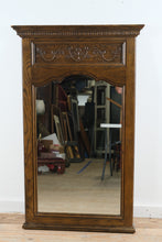 Load image into Gallery viewer, Traditional Carved Wood Wall Mirror Decorative Mantel Style Mirror 32x52
